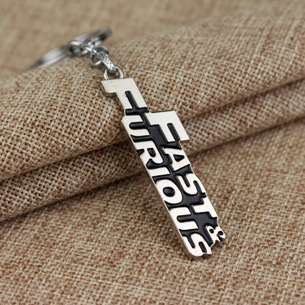 Fast and Furious Keychain Letter Text Pendent Metal Keyring Gift For Man Woman Chaveiro Accessory Jewelry Gift by Geo’s Online Store