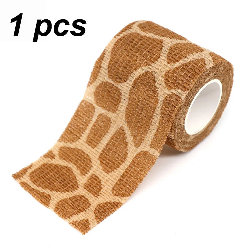 1/2/6 pcs Animal Printed Self Adhesive Tattoo Elastic Bandage 4.5m Sports Wrap Tape for Finger Joint Knee First Aid Kit Pet Tape by Geo’s Online Store