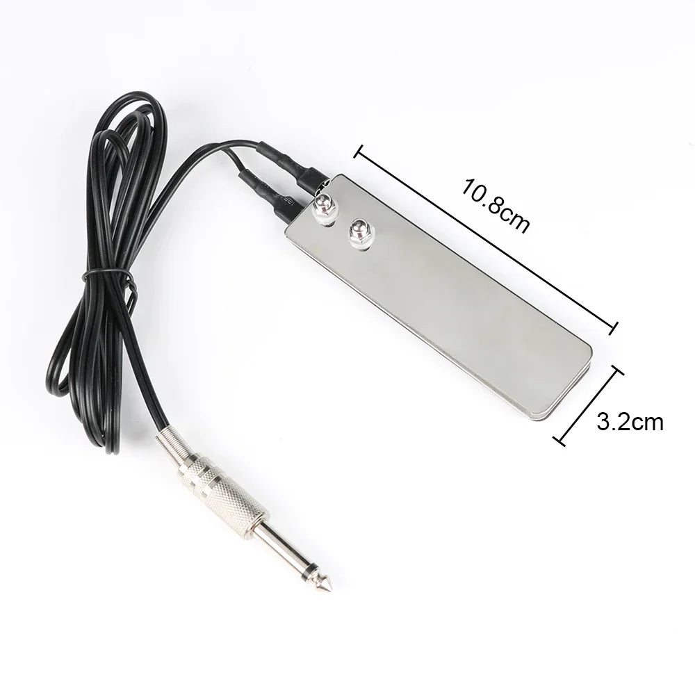 Stainless Steel Tattoo Foot Pedal Mini Switch With Power Cord Clip Tattoo Machine Power Controller Tattoo Accessories Tattoo Kit by Geo’s Online Store