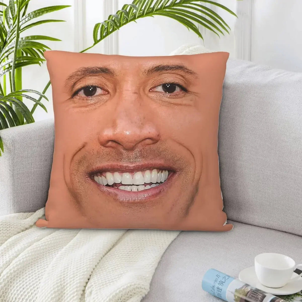 The Rock Face Dwayne Cushion Cover for Sofa Home Decorative American Actor Johnson Throw Pillow Cover Soft Velvet Pillowcase by Geo’s Online Store
