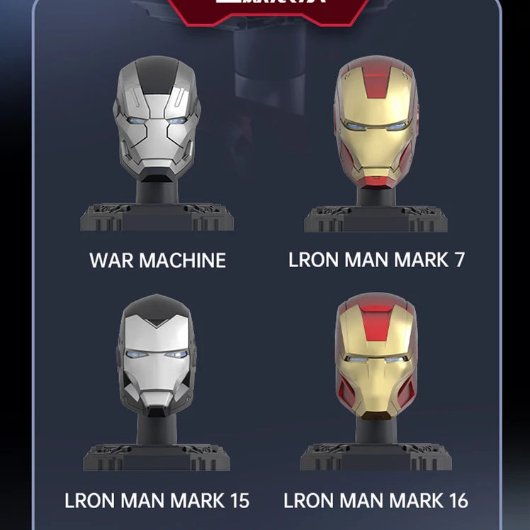 Original Iron Man Helmet Mask 9 Styles War Machine MK16 MK42 MK85 Tony Stark DIY Toys Model Action Figure Assembled Gift by Geo’s Online Store