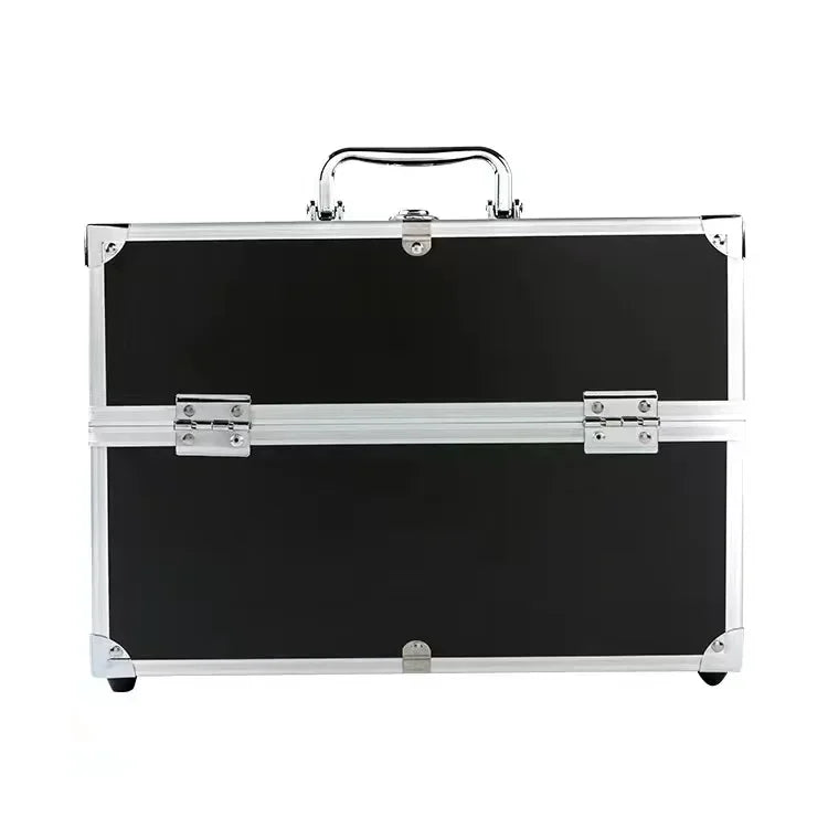 1Pcs Professional Tattoo Nail Case Aluminum Alloy Case Cosmetic Storage Box Cosmetic Case Portable Multi-layer Large-capacity by Geo’s Online Store