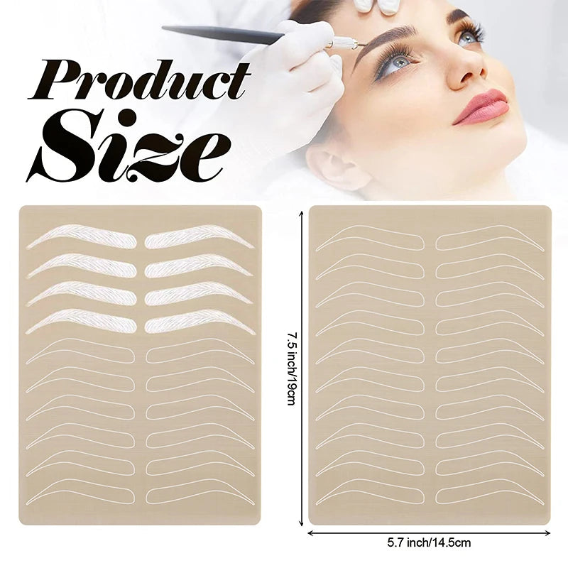 10pcs Microblading Eyebrow Practice Skin Silicone Tattoo Accessories Rubber Novice Make Up Trainning Fake Skin Beginner by Geo’s Online Store