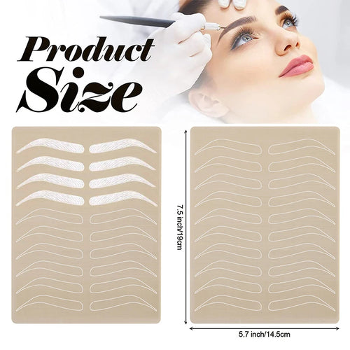 10pcs Microblading Eyebrow Practice Skin Silicone Tattoo Accessories Rubber Novice Make Up Trainning Fake Skin Beginner by Geo’s Online Store