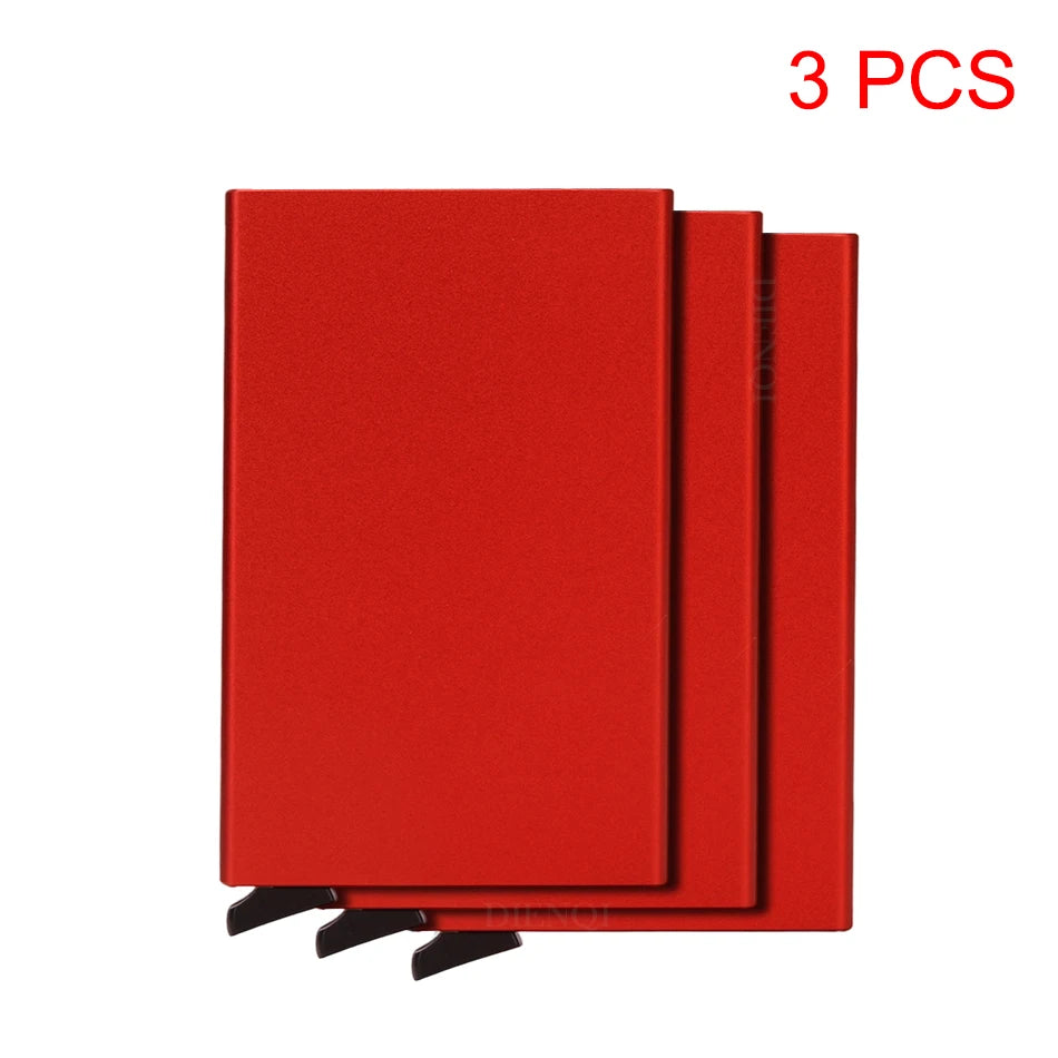 Rfid Smart Wallet Card Holder Metal Thin Slim Men Women Wallets Pop Up Minimalist Wallet Small Black Purse Vallet Walets for Men by Geo’s Online Store