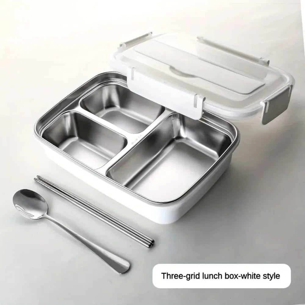 Portable Thermally Insulated Lunch Box with Compartments Stainless Steel Liner Leak Proof Bento Container for School Offices by Geo’s Online Store