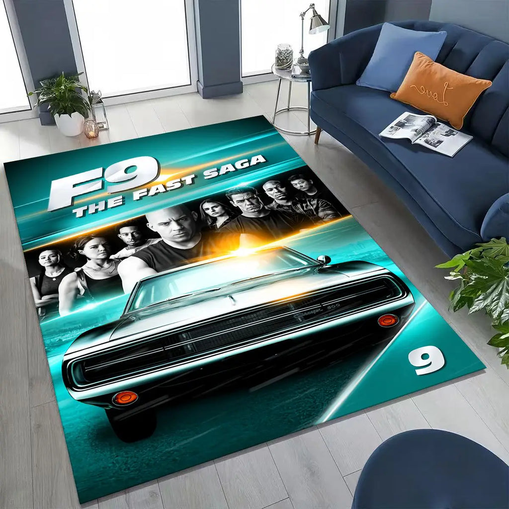 Fashion Fast & Furious X Dominic Art Carpet Rug for Bedroom Living Room Sofa Home Doormat Decor,Large Kid Non-slip Floor Mat by Geo’s Online Store