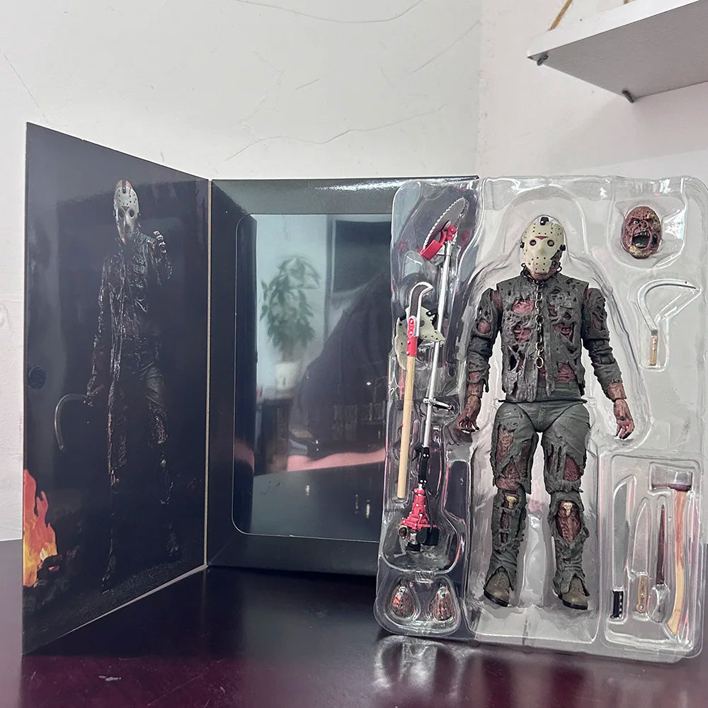 NECA Friday Jason The 13th Figure New Blood Jason Voorhees Action Figure Part VII Horror Halloween Collection Toy Doll Gifts by Geo’s Online Store