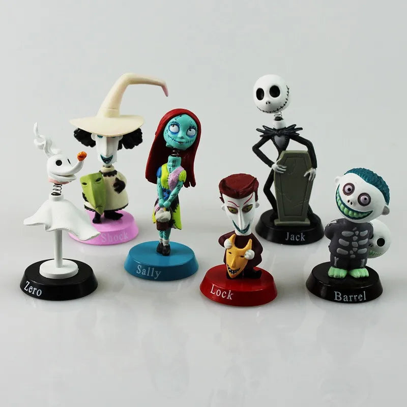 Nightmare Before Christmas Jack Jack Skellington / Freddy Krueger Bobble Head Doll PVC Action Figure Collection Toy by Geo’s Online Store