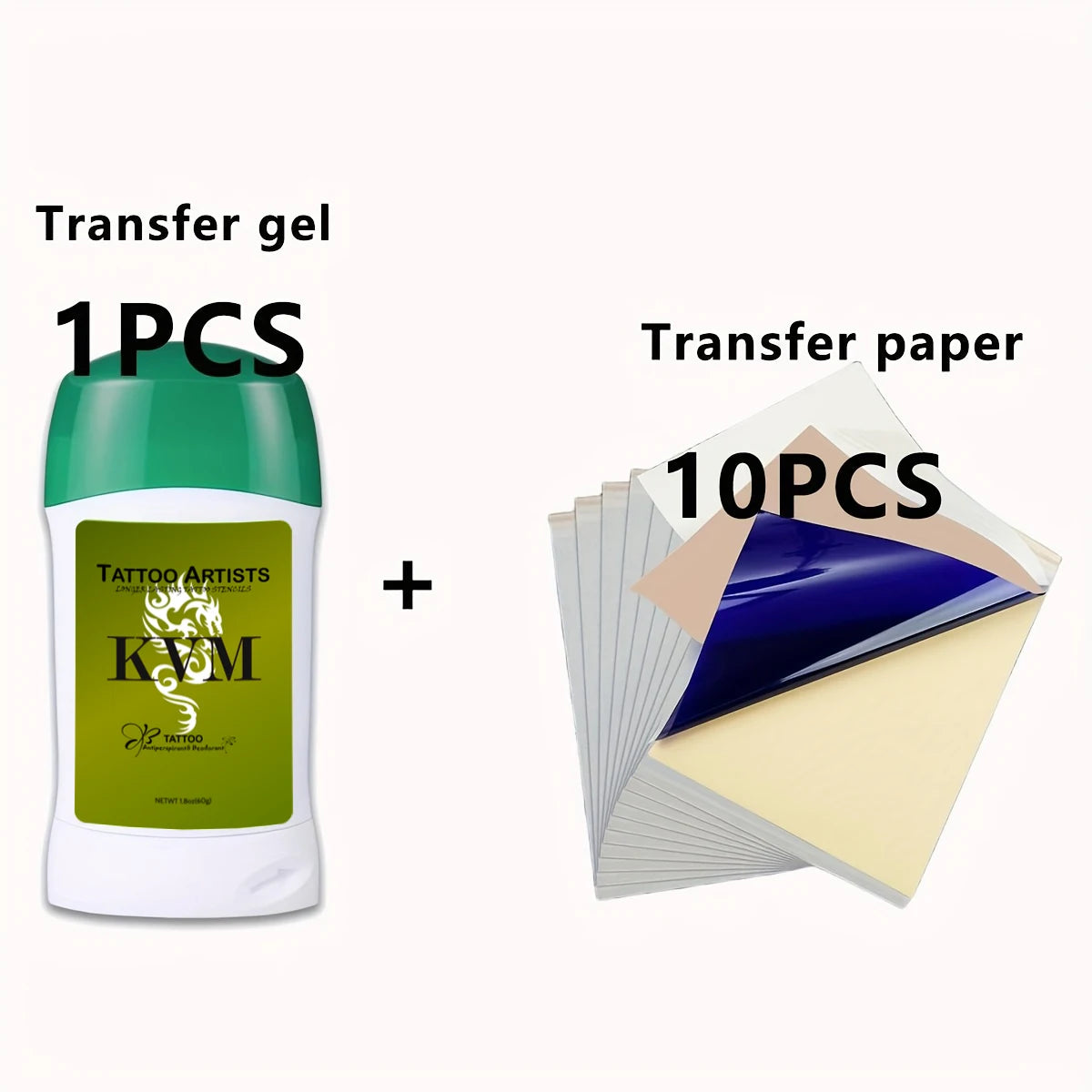 KVM Tattoo Transfer Cream Gel with tattoo transfer paper kit, Tattoo Transfer Machine accessories for A4 Size Stencil Paper by Geo’s Online Store