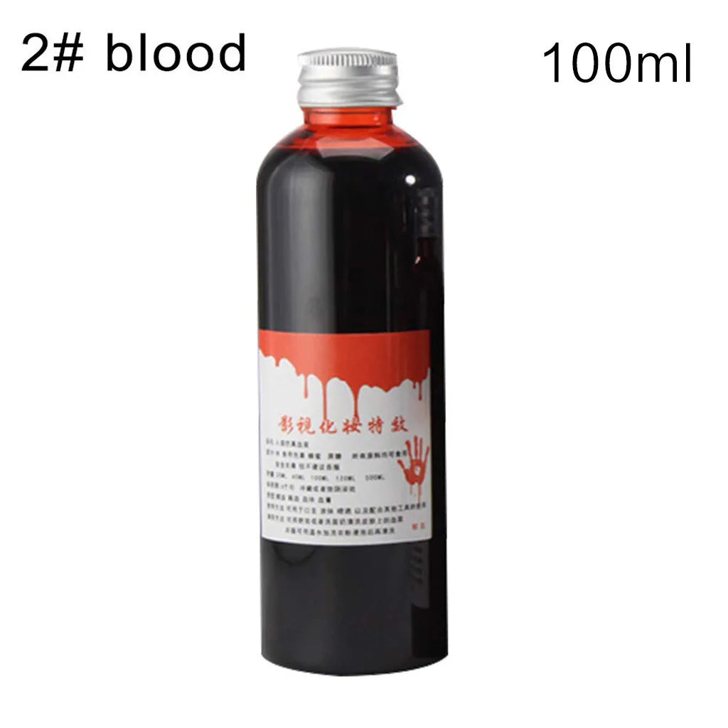 1 Bottles Halloween Emulation Fake Props Makeup Blood 30-100ml Blood Whole Cosplay Prank Props Makeup Person Plasma Fake 2024 by Geo’s Online Store