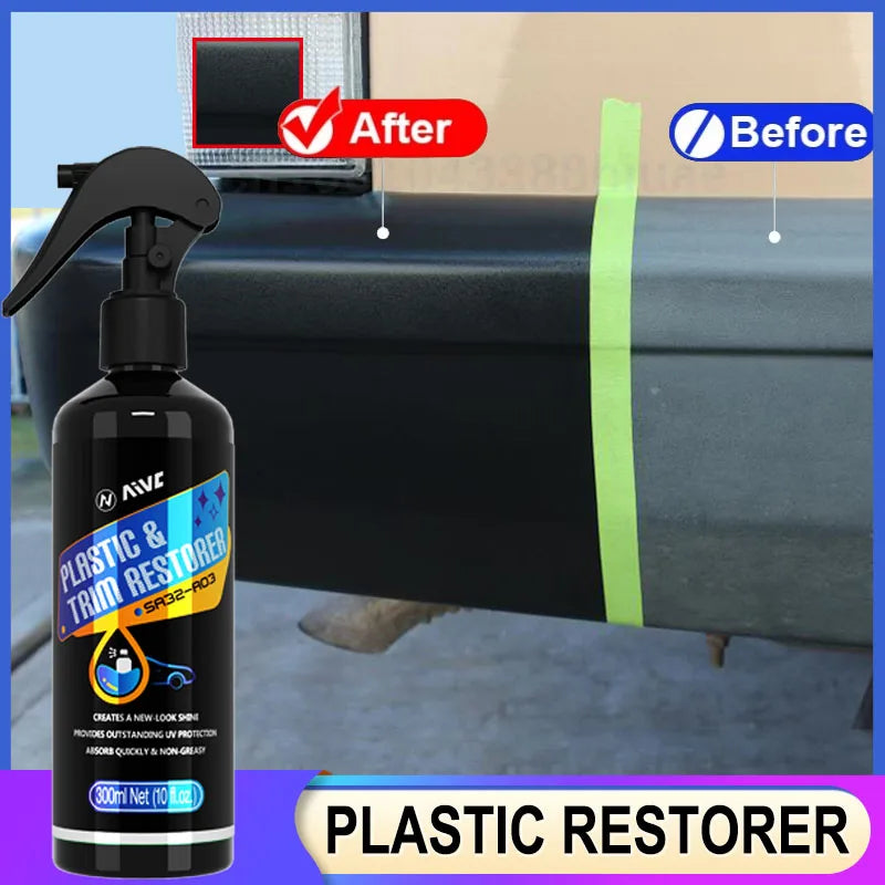 Plastic Restorer Back To Black Gloss Car Cleaning Products Auto Polish Coating Car Detailing Renovator Shiny And Darker！ by Geo’s Online Store