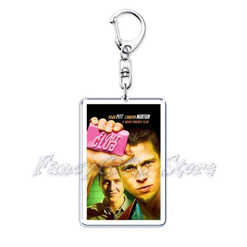 Classic Movie Keychains for Accessories Bag Pulp Fiction The Fast Furious Films Pendant Key Chains Keyrings Jewelry Fans Gifts by Geo’s Online Store