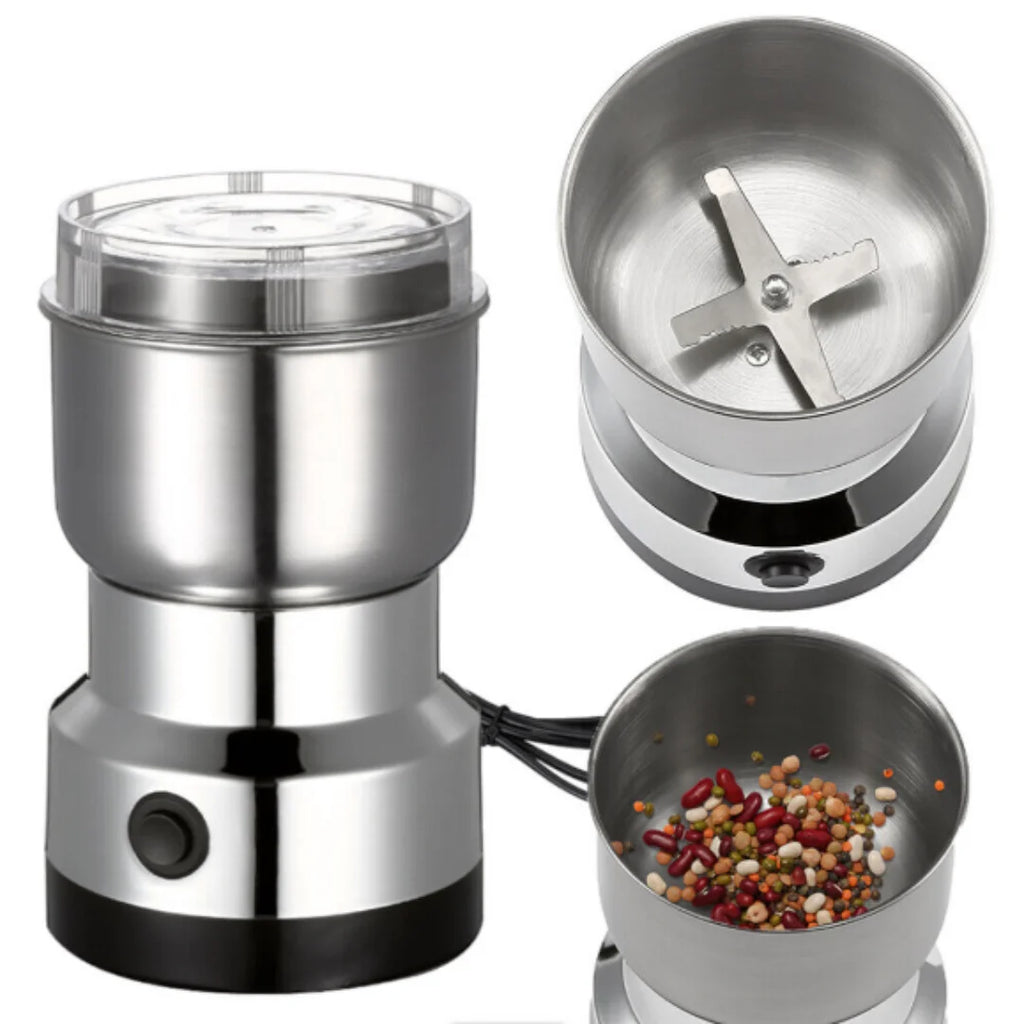 Kitchen Multifunctional 4 Blade Grain Grinder Coffee Chopping Home Electric Coffee Grinder Nut Bean Flavor Blender by Geo’s Online Store