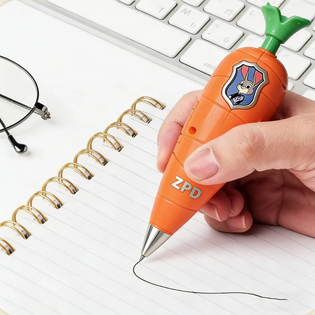 NEW Carrot Recorder Pen | for Kids | 60s Mini Recorder | 2-in-1 Gel Pen Stationery----- by Geo’s Online Store