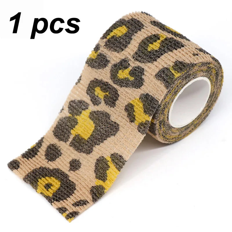 1/2/6 pcs Animal Printed Self Adhesive Tattoo Elastic Bandage 4.5m Sports Wrap Tape for Finger Joint Knee First Aid Kit Pet Tape by Geo’s Online Store