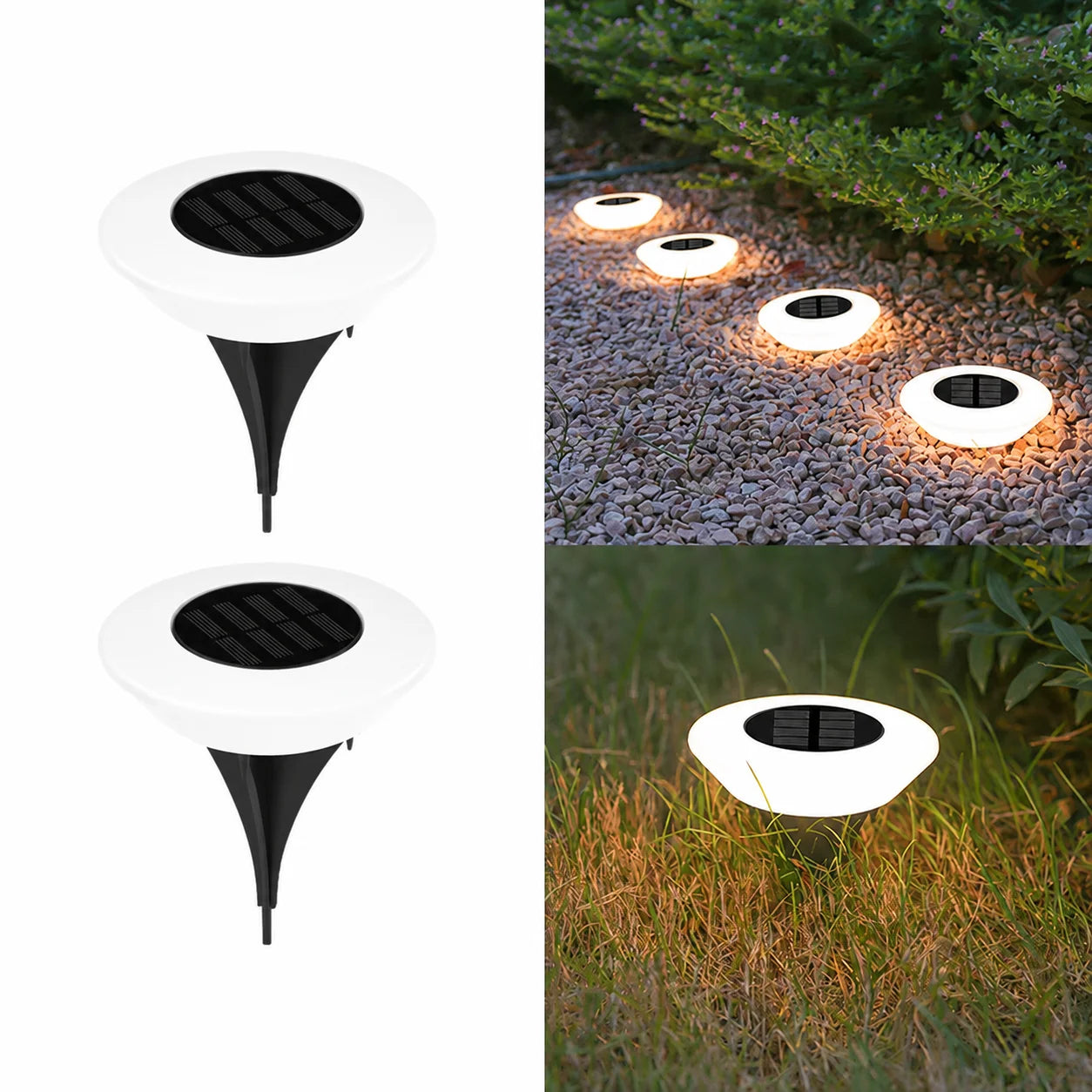 1/2Pack Solar Ground Lights,14LED Waterproof Outdoor Landscape Light, LED Lawn Lamp, for Garden Pathway Yard Deck Camping Decor by Geo’s Online Store