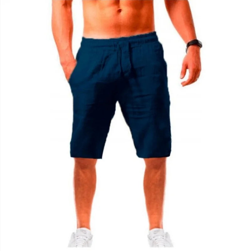 2025 Men's Cotton Shorts Pants Male Summer Breathable Solid Color Short Trousers Fitness Streetwear S-5XL 1PC by Geo’s Online Store