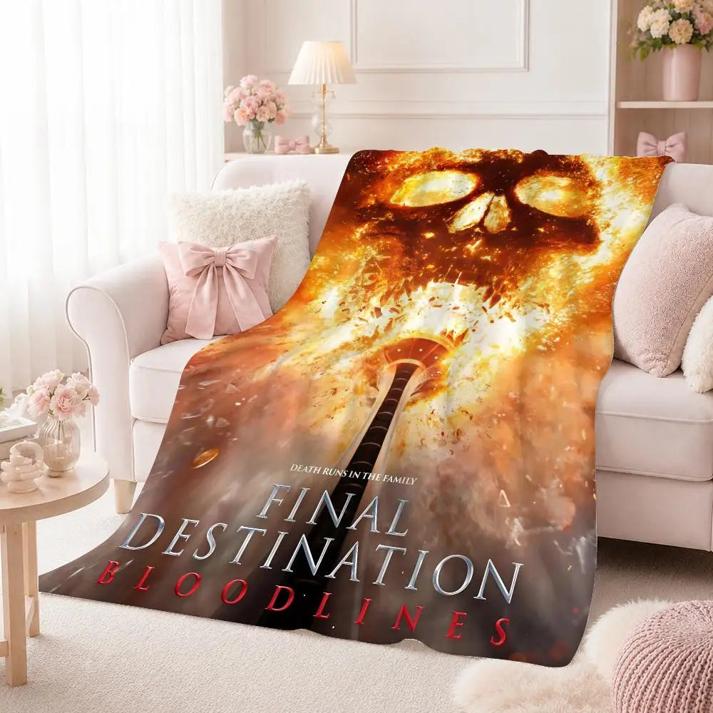 Thriller movie Final Destination Bloodlines Throw Flannel 240g Blanket Soft Skin-friendly For Sofa Nap Air-Conditioned Room by Geo’s Online Store