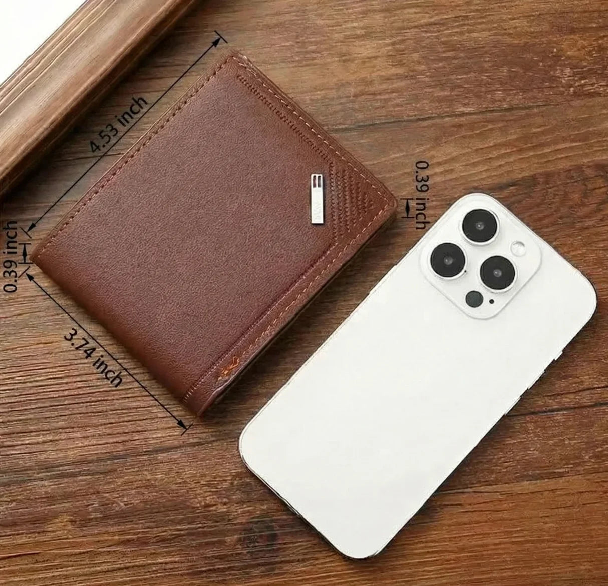 Men's leather short wallet thin wallet foldable minimalist soft leather wallet by Geo’s Online Store