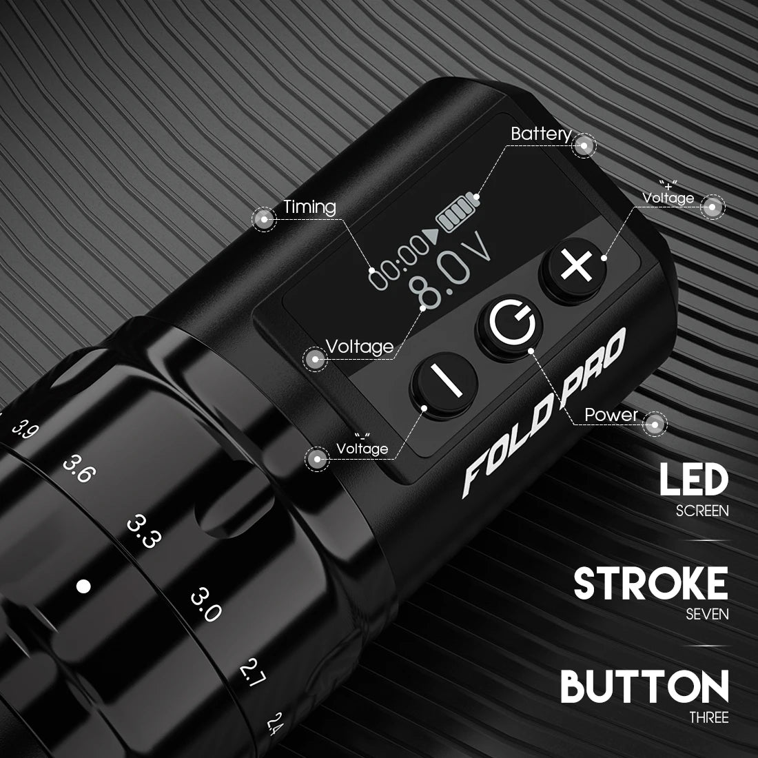 Dragonhawk Filp Fold Wireless Power Supply Pro Power Single Wireless Wire Battery Makeup for Filp Pro Rotary Tattoo Machine by Geo’s Online Store