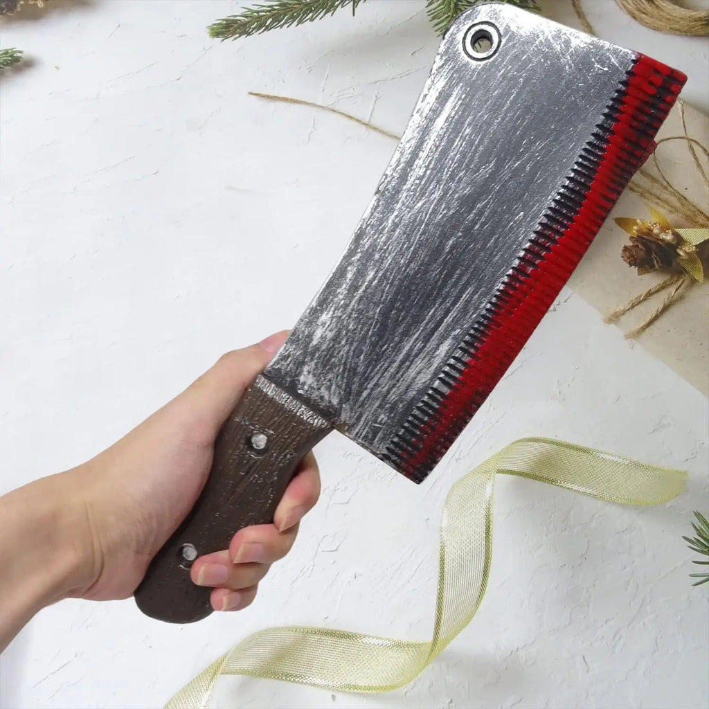 48.5cm/19.09in Plastics Fake Blood Knife Party Supplies Weapon Props Model Halloween Cosplay Funny Gift Collectible Outdoor Toys by Geo’s Online Store
