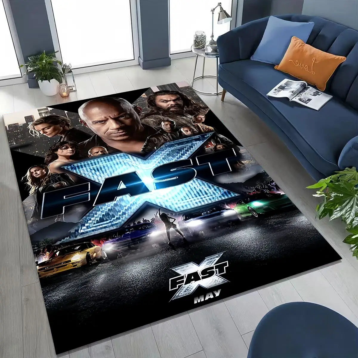 Fashion Fast & Furious X Dominic Art Carpet Rug for Bedroom Living Room Sofa Home Doormat Decor,Large Kid Non-slip Floor Mat by Geo’s Online Store