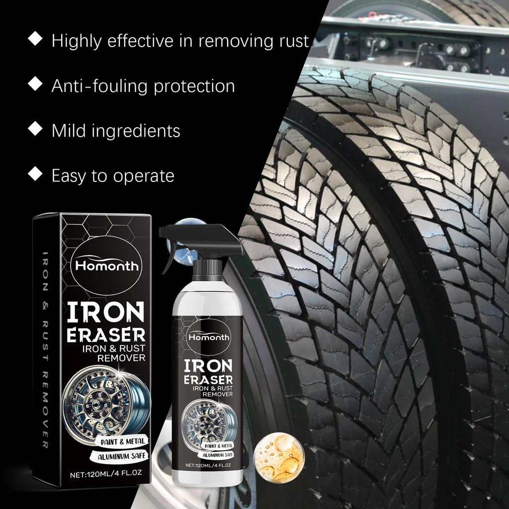 Car Wheel Rust Remover Spray Effective Cleaner for Alloy Rims & Tire Stains Fast-Acting Formula for Car Detailing Restores Shine by Geo’s Online Store