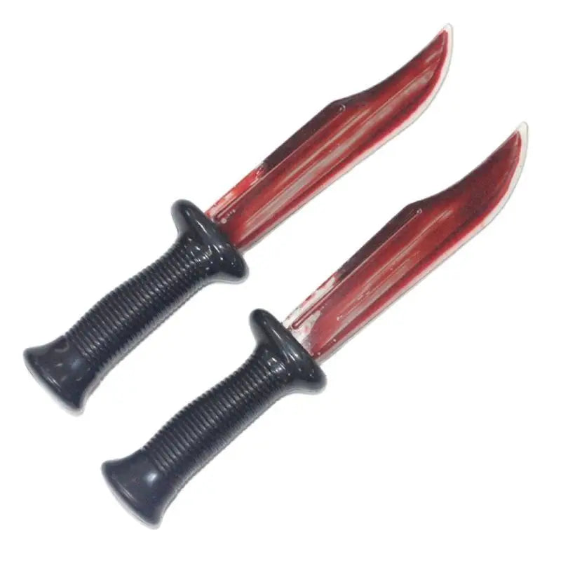 Halloween Decorations Fake Blood Knife Plastic Toys for Women and Men by Geo’s Online Store