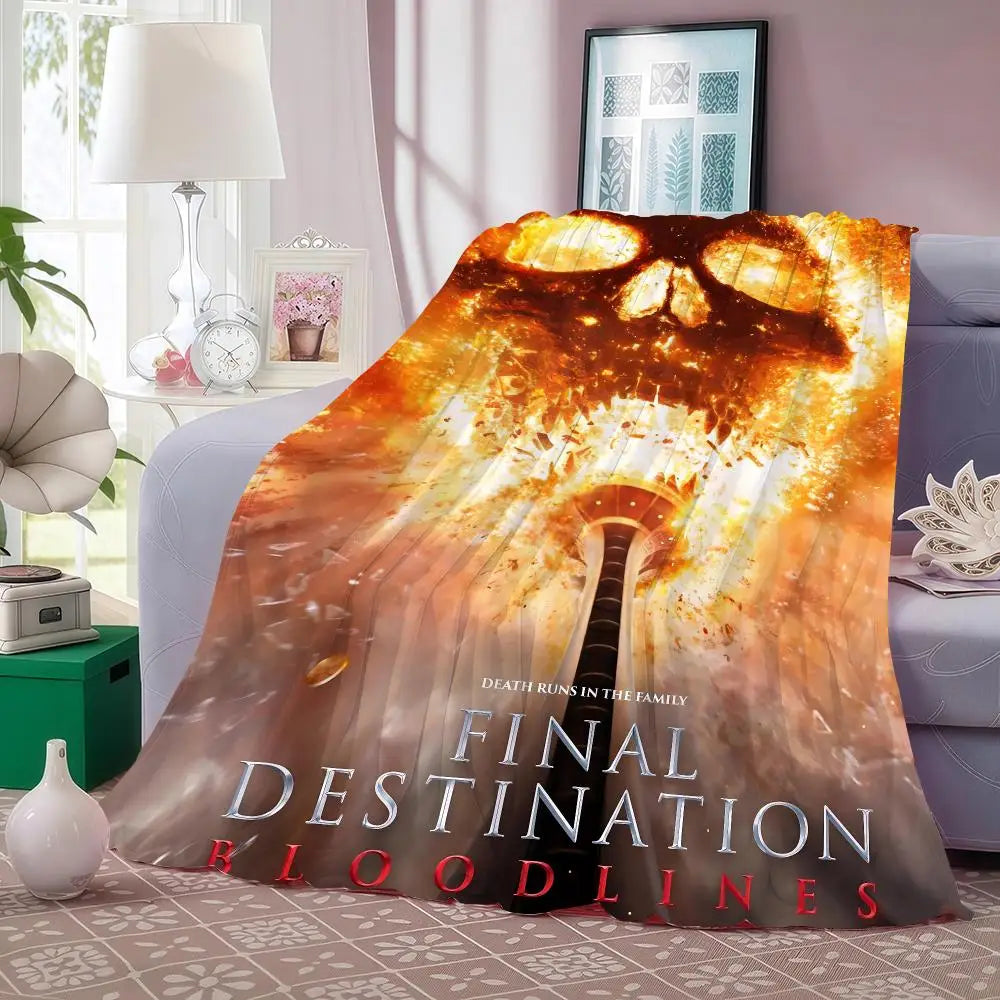 Thriller movie Final Destination Bloodlines Throw Flannel 240g Blanket Soft Skin-friendly For Sofa Nap Air-Conditioned Room by Geo’s Online Store