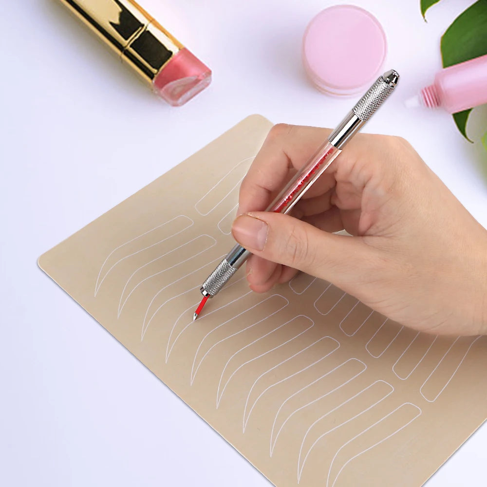 10pcs Microblading Eyebrow Practice Skin Silicone Tattoo Accessories Rubber Novice Make Up Trainning Fake Skin Beginner by Geo’s Online Store