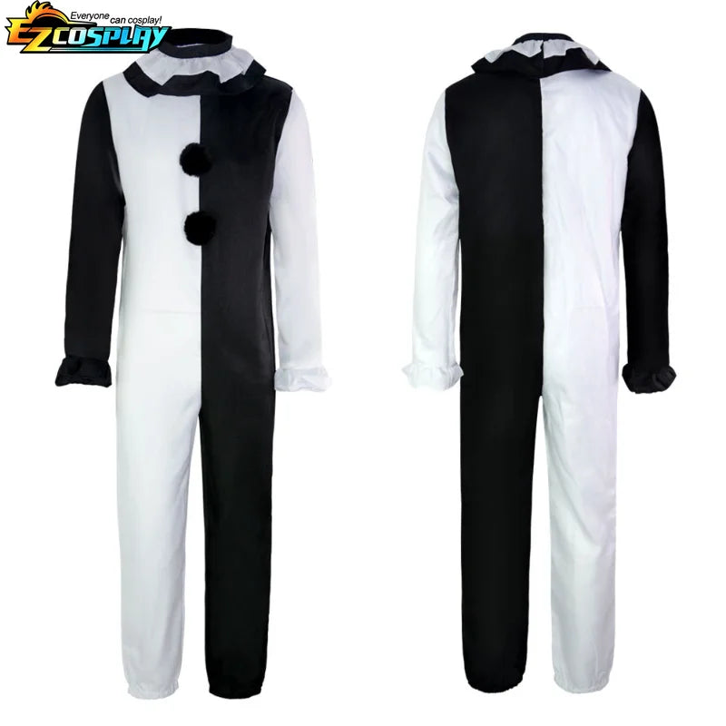 Art The Clown Cosplay Movie Terrifier 2 Art The Clown Cosplay Costume Jumpsuit Mask Halloween Costumes Mask for Men Women by Geo’s Online Store