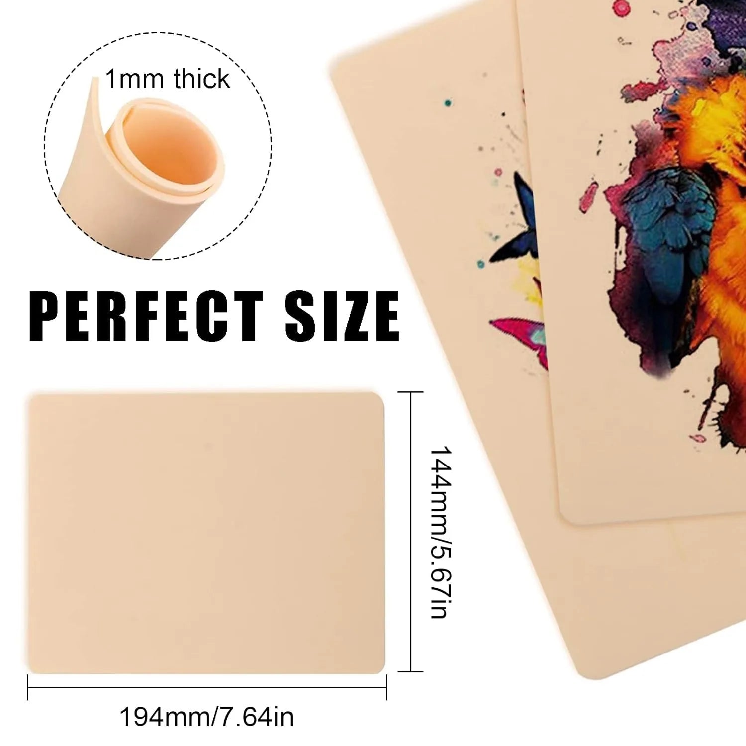 1-100PCS Tattoo Blank Practice Skin Eyebrow Paint Double Side Synthetic Leather Pink Tattoo Beginner Fake Skin Exercise Tool by Geo’s Online Store
