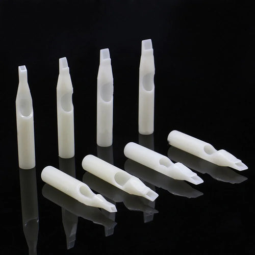 100Pcs Sterile Assorted Tattoo Tips Kit Disposable White Plastic Nozzles Needle Tube RT DT FT OF Tattoo Gun Grip Accessories by Geo’s Online Store