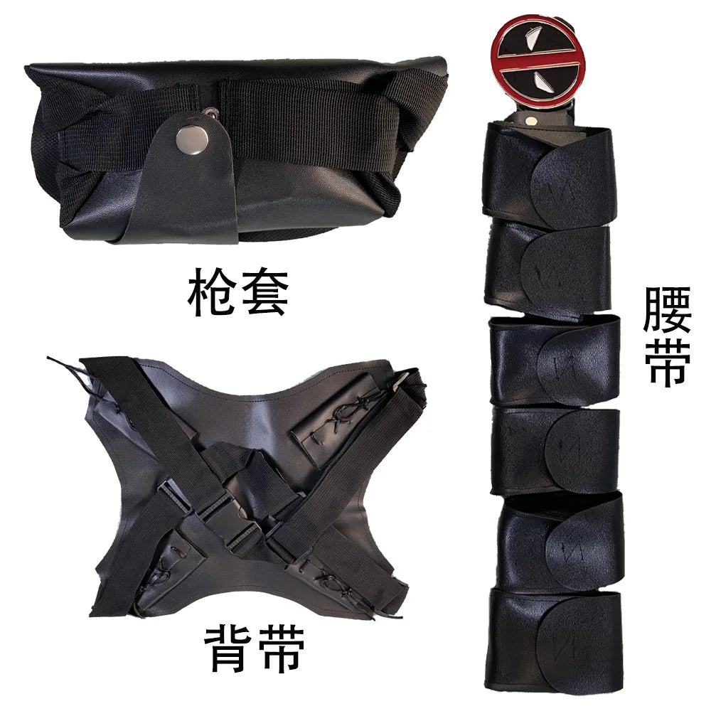 Deadpool Wolverine Cosplay Spandex Zentai Deadpool Bodysuit Halloween Costume Suit Belt Headwear Mask Sword Holster Cosplay by Geo’s Online Store