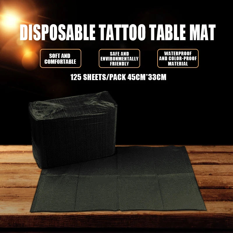 Tattoo Clean Pad 25/50/125Pcs Tattoo Clean Pad For Permanent Makeup Tattoo Machine Kit Waterproof Disposable Tattoo Clean Pad by Geo’s Online Store