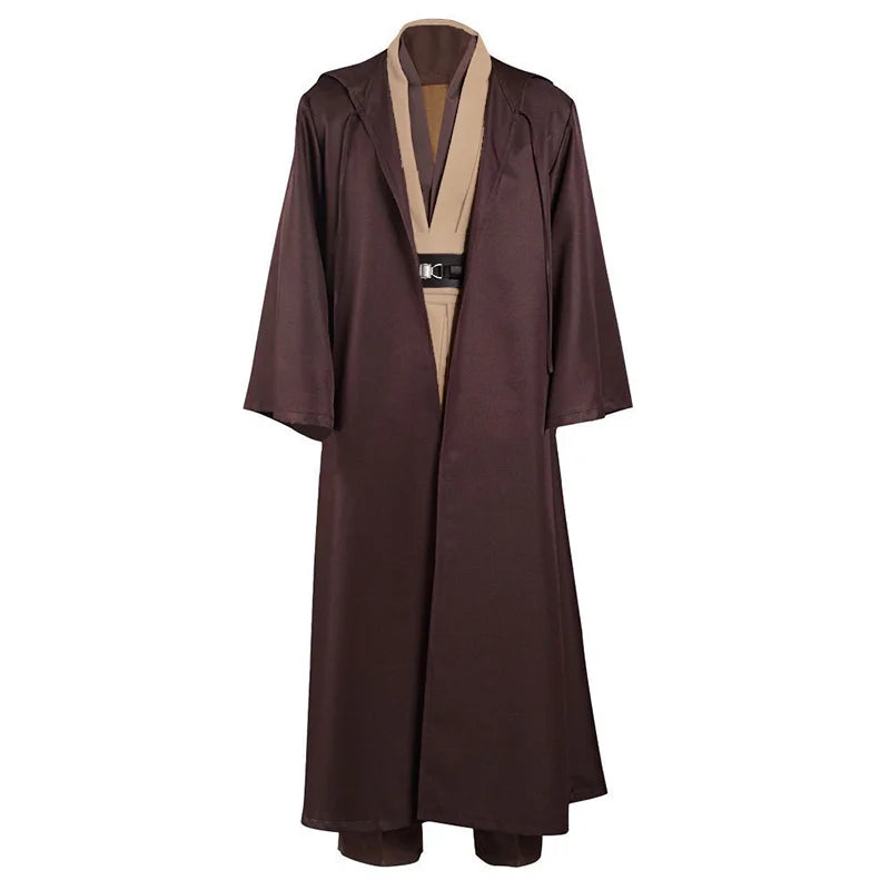 Obi Wan Kenobi Jedi Cosplay Costume Adult Unisex Coat Friar Uniform Robe Full Set Accessories Halloween Carnival Outfits by Geo’s Online Store