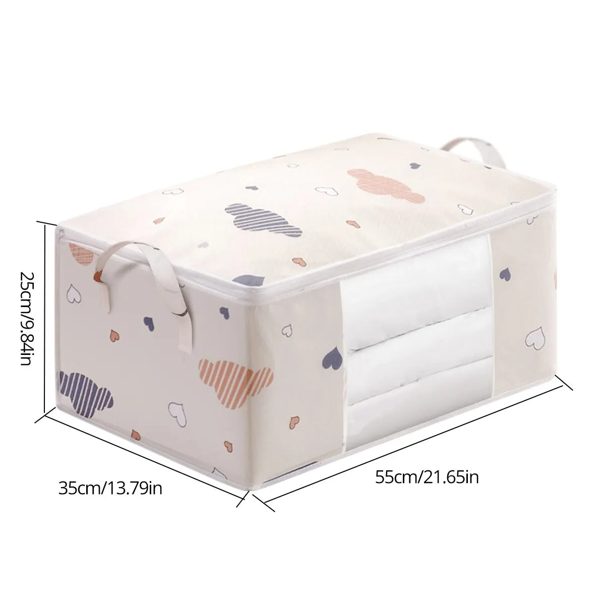 Large Capacity Clothes Storage Bag Organizer With Reinforced Handle Suitable For Blankets Bedding Foldable With Sturdy Zipper by Geo’s Online Store