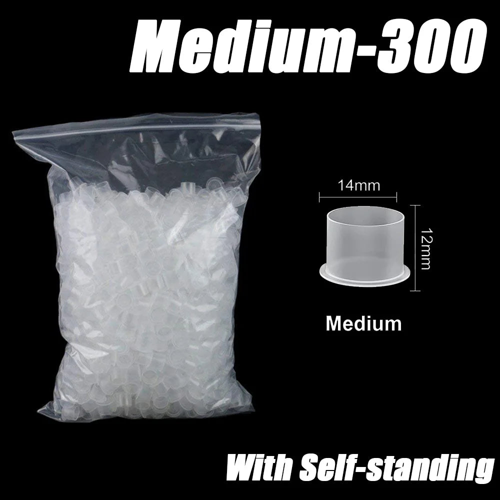300/100PCS Disposable Tattoo Ink Cups with Base S/M/L Mixed Permanent Makeup Pigment Holder Caps Tattoo Accessories by Geo’s Online Store