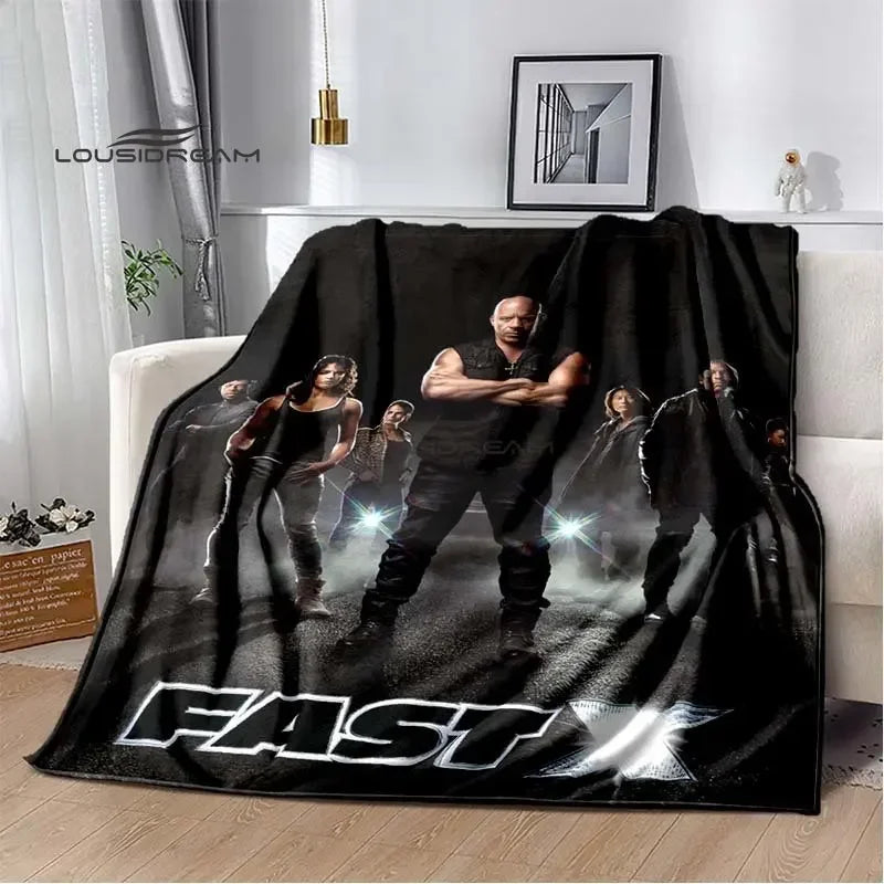 Movie Fast & Furious Flannel Blanket Racing Car Home Decoration Fluffy blanket Bedroom Bed Sofa Travel Camping thermal blanke by Geo’s Online Store