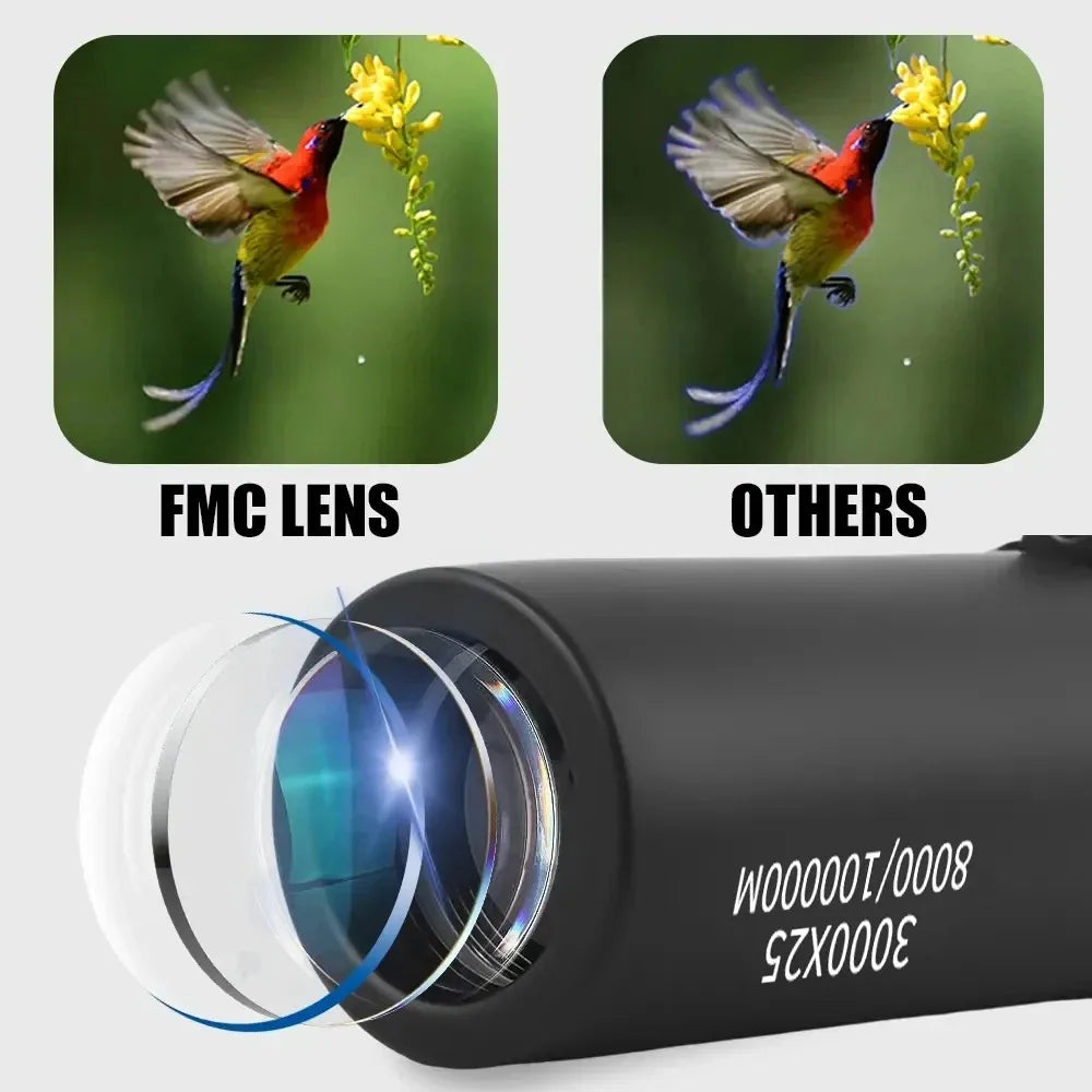 2026 Professional HD Zoom Monocular 3000x25 for Adults Mini Portable Telescope for Outdoor Camping Hunting by Geo’s Online Store