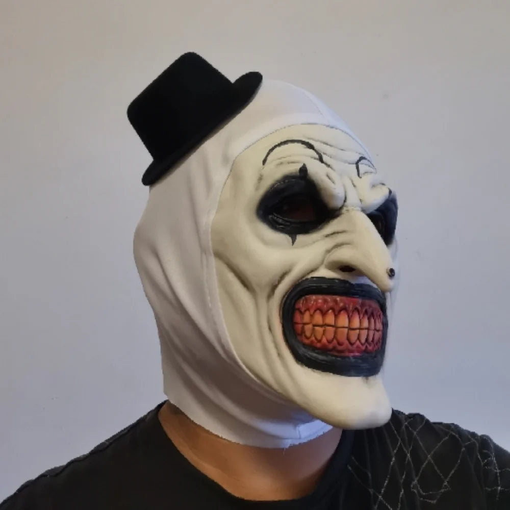 Scary Cosplay Mask Halloween Clown Bloody Latex Soft Props Party Terrifier Costume Masks Adult One Size by Geo’s Online Store
