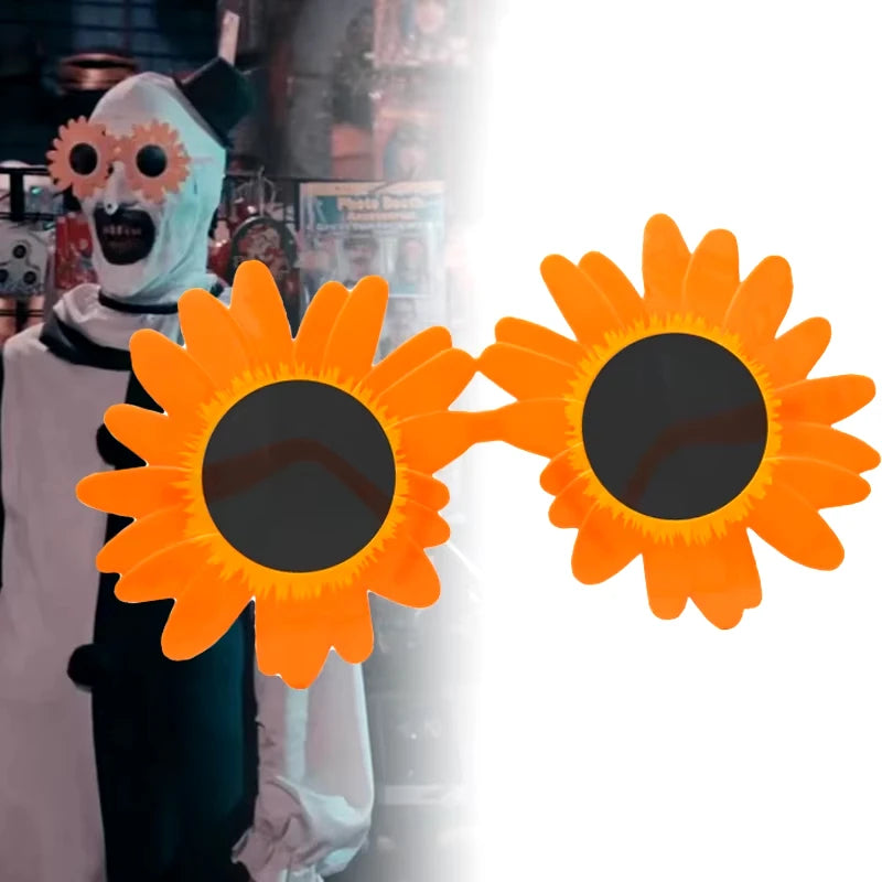 Movie Terrifier Clown Cosplay Glasses Sunflower Joker Sunglasses Christmas Daisy Eyewear Unisex Carnival Prop Accessories by Geo’s Online Store
