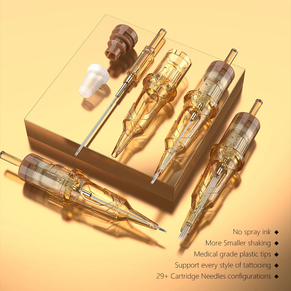 Ambition Glory 20/60/100/200pcs RM Tattoo Needle Cartridge Kit Mix Round Magnum Disposable Sterilized Safety For Tattoo Machine by Geo’s Online Store