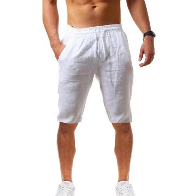 2025 Men's Cotton Shorts Pants Male Summer Breathable Solid Color Short Trousers Fitness Streetwear S-5XL 1PC by Geo’s Online Store