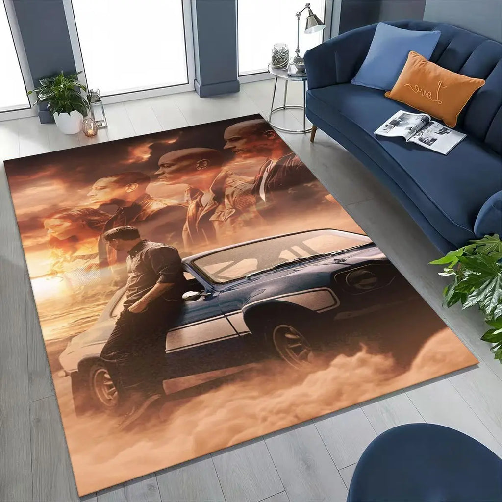 Fashion Fast & Furious X Dominic Art Carpet Rug for Bedroom Living Room Sofa Home Doormat Decor,Large Kid Non-slip Floor Mat by Geo’s Online Store