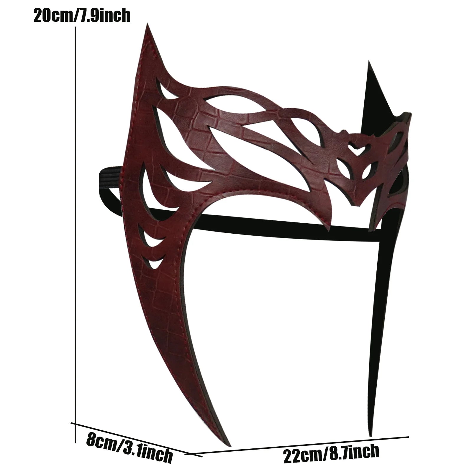 Superhero Scarlet Witch Cosplay Headband Mask Leather Headwear Face Cover Halloween Costumes Party For Adult Cosplay Props by Geo’s Online Store