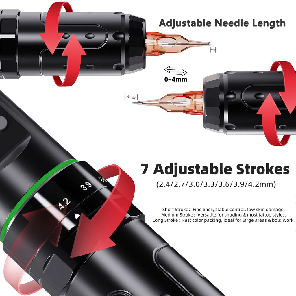 Dragonhawk L3 Tattoo Kit Full Set Thermal Tattoo Stencil Printer 7 Strokes Wireless Tattoo Pen 20 Cartridge Needle for Beginners by Geo’s Online Store