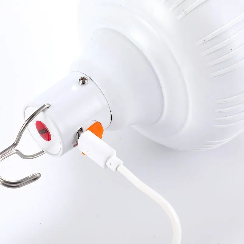 1PC Outdoor USB Rechargeable LED Lamp Bulbs 60W Emergency Light Hook Up Camping Fishing Portable Lantern Night Lights LT014 by Geo’s Online Store