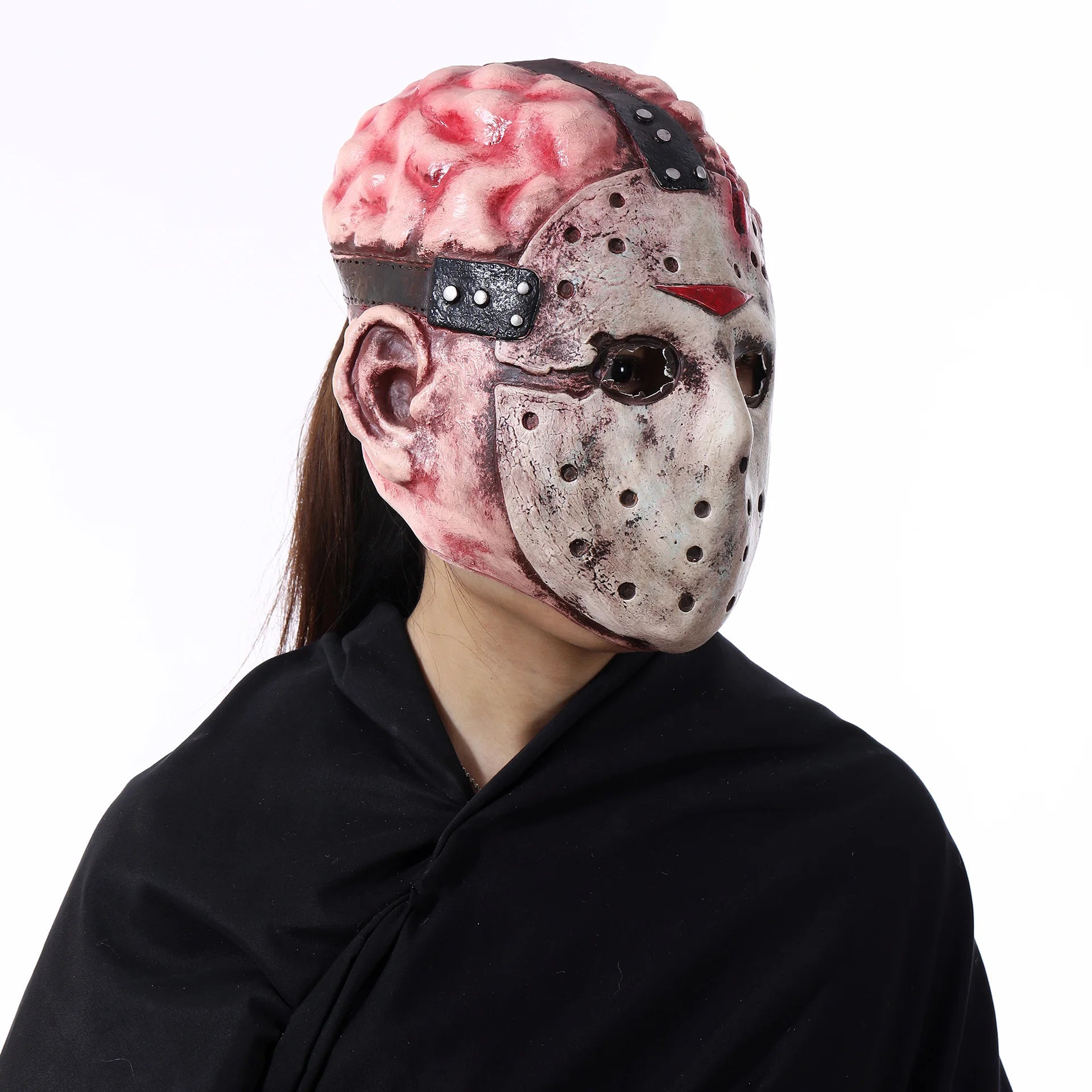 Cafele Jason Voorhees Friday The 13Th Horror Scary Mask Halloween Scary Masquerade Latex Mask Bloody Horror Cosplay Props by Geo’s Online Store